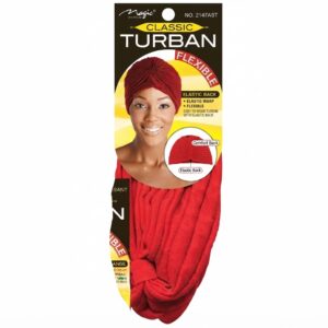 Maji Classic Turban in Red - Stylish Headwear for Women
