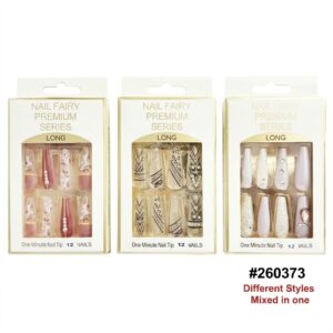 Nail Fairy Fancy Finger 3 Mix Design Long Tips 3-Assorted Design  #260373