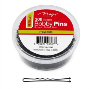 Magic Collection 300 Black Bobby Pins in a jar