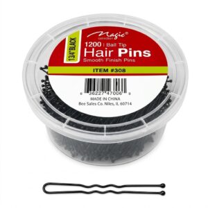 Magic Collection Hair Pins 1 3/4 inch black in jar