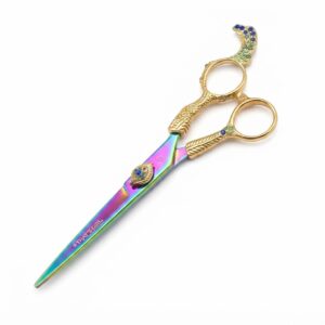 Professional Fancy Razor Scissor 6.5" in Multicolor