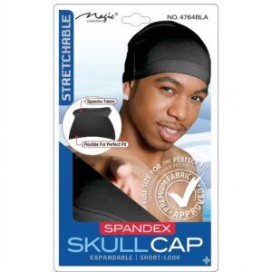 Magic Spandex Skull Cap in Black for Men