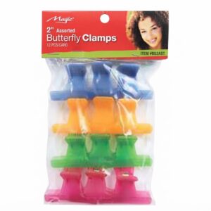 Assorted butterfly hair clamps in vibrant colors for styling