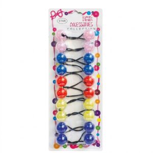 Colorful heart-shaped hair bubbles in a mix of colors