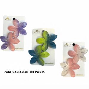 Murry Collection Flower Shape Hair Clamps in Multi-Colour