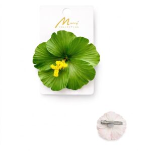 Murry Collection Bright Green Floral Hair Clip #CL145