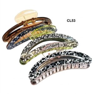 Jawa Clip Large Mix Colour Flower Pattern Hair Accessory #CL53