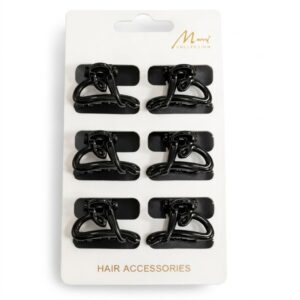 Murry Collection Small Black Hair Clips Set of 6 #FC906