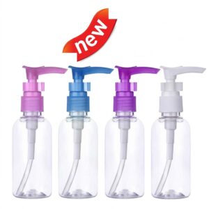 Small Travel Size Pump Bottle 4oz in Clear Plastic