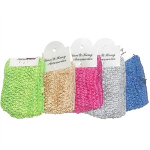 Mix Colour Fabric Headband with Holes Ast Colours Each Card 2Pcs #HB3A