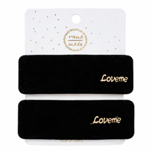 Loveme Velvet Hair Pins in Black #HP901