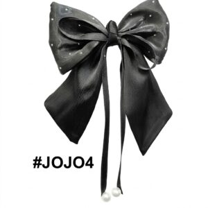 Fancy Jojo Hair Clip with Stone in Black 12PC #JOJO4