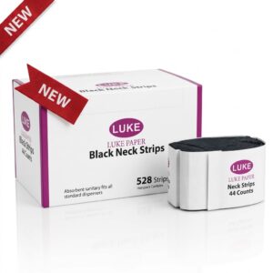 Luke Black Neck Strips for salon use