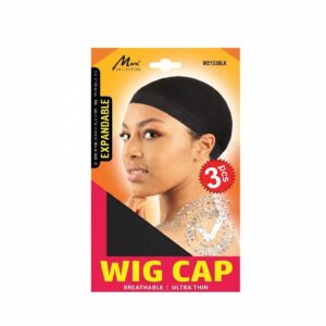 Murry Wig Cap 3-Piece Set in Black for Easy Wear