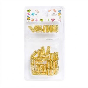 Metil Tube Clip Large Size in Gold for Hair Styling #MC41G