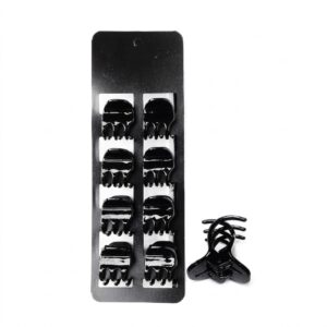 Murry Collection Tiny Hair Clips in Black 8PC Set #TC9