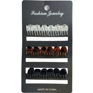 Mixed colour tiny hair clips set for stylish hair styling
