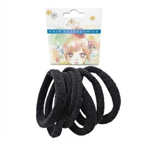 Murry Collection Black Small Hair Ponies 8 Pack for secure hair styling.