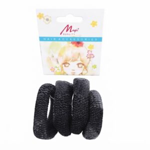 Magi Collection Hair Pony Black 4-Piece Set #TP33BLK