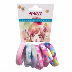 Magic Quality Hair Pony Pasta Mix Colour 6pcs Card Pack #TP60