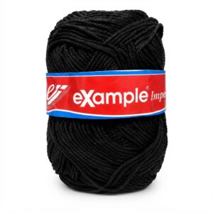 eXample Acrylic Wool Black Pack of 12 pcs for crafting