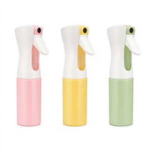 Clear mist spray bottle in assorted colours for hair and skincare