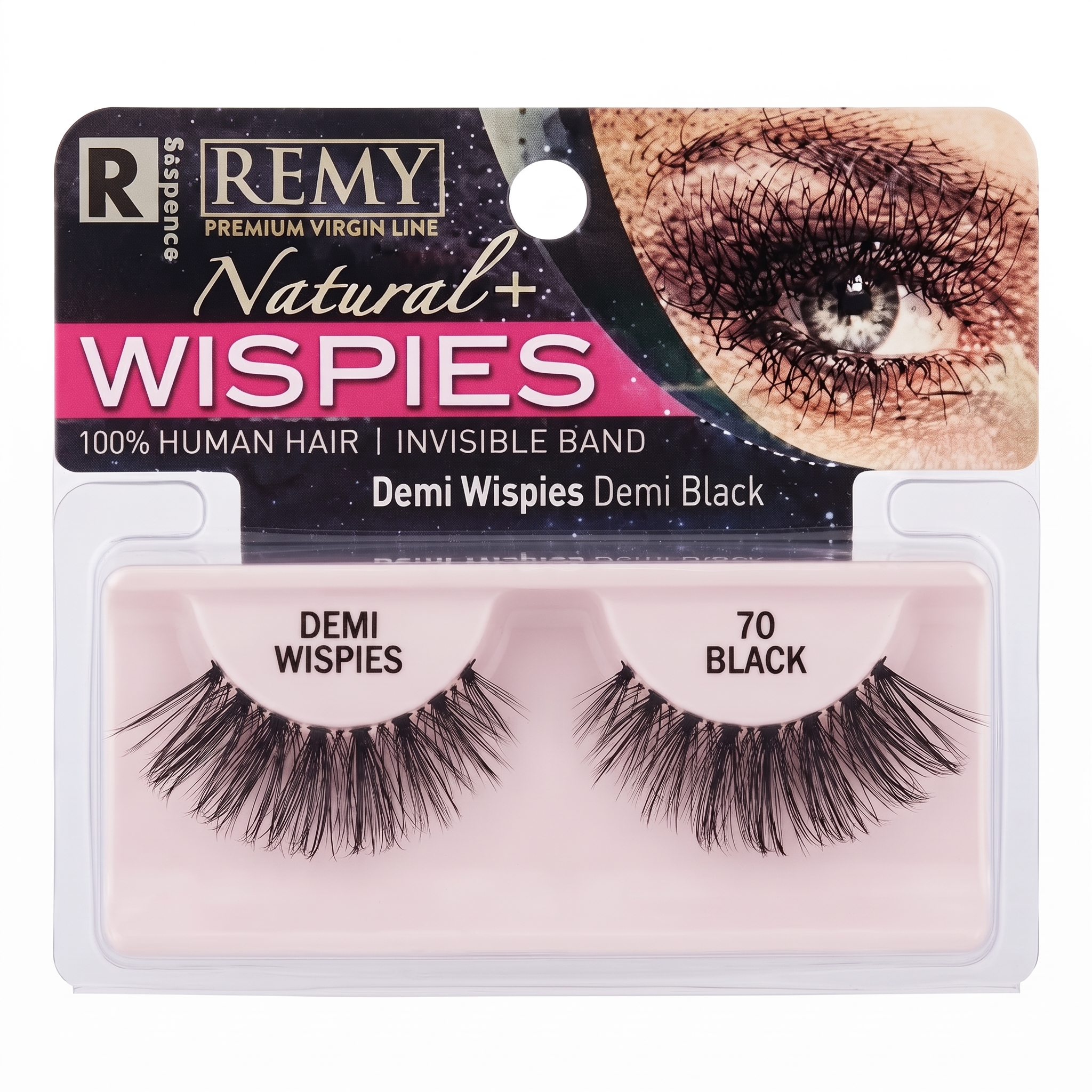 Remy Natural False Lashes - 70 Demi Wispies Black (#70DEMI)