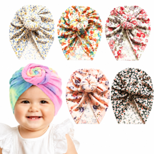 Baby Floral and Tie Turban 12pcs Pack Adorable & Comfortable #BA5