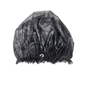 Adjustable Drawstring Mesh Hair Net Cap Black #CAPH
