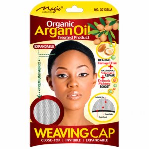 Organic Argan Oil Treated Expandable Weaving Cap Black #3013BLA