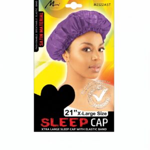 Flexible Satin Sleep Cap 21″ X-Large Size Black #M2122AST