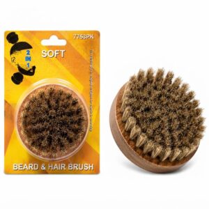 Soft Boar Bristle Beard Brush #7753PK