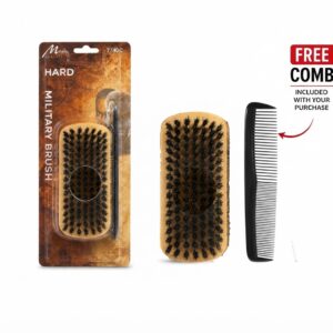 Soft Military Brush with Free Pocket Comb #7740C
