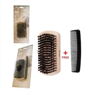 Hard Military Brush with Free Pocket Comb #7739C