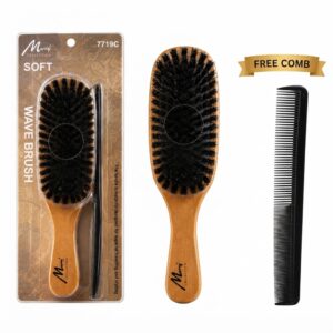 Soft Wave Brush with Free Barber Comb Magic Collection #7719C