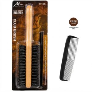 Hard & Soft Double Club Brush with Free Comb #7714C
