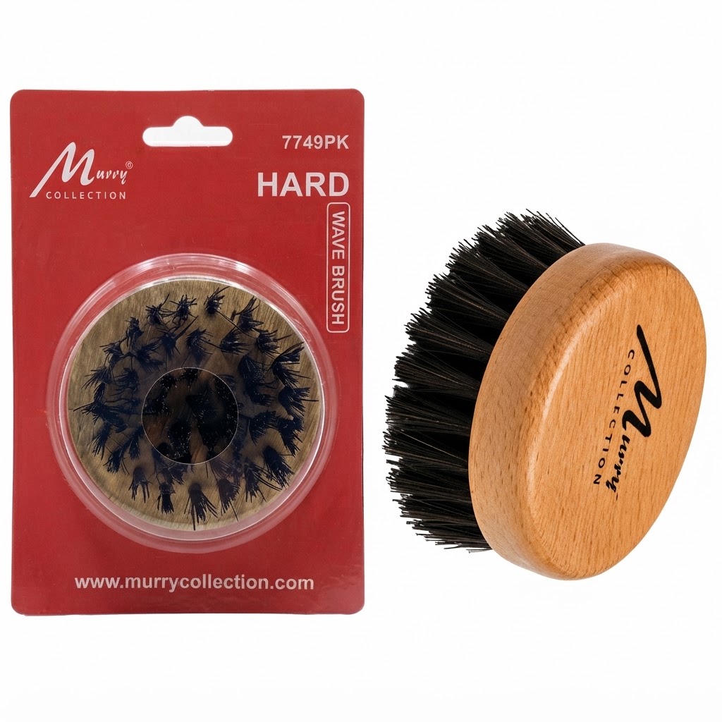 Hard Boar Bristle Beard Brush - Murry #7749PK