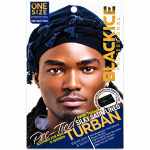 Pre-Tied Turban Navy W/Tassel #BIC303TNAV