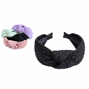 Fancy Fabric Headband in Black & Ast Colours 1Pcs #HB508